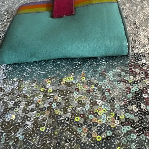 Colorful Bi-Fold Genuine Leather Cards Wallet For Women - Picture 7 of 16